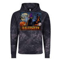 Cloud Black Black Cat Halloween Vintage Hoodie - LillyAllenDesigns
