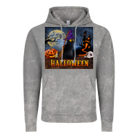 Cloud Rock Black Cat Halloween Vintage Hoodie - LillyAllenDesigns