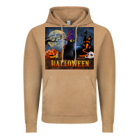 Black Cat Halloween Vintage Hoodie | Teevron