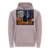Vintage Zinc Black Cat Halloween Vintage Hoodie - LillyAllenDesigns