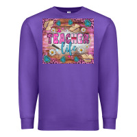 Purple teacher life tumbler Premium Sweatshirt - BundleAndBundleShop