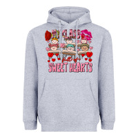 Heather Grey Valentine's Day My Class Is Full Of Sweet Hearts Heavyweight Hoodie - FaDigitalArtStudio