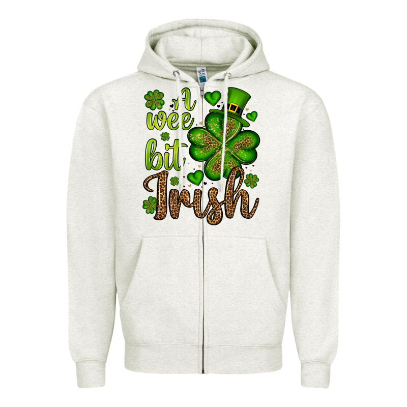 St. Patrick's A Wee Bit Irish Zipper Hoodie by OliviaCreatesArt | Teevron