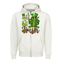Oatmeal Heather St. Patrick's A wee bit irish Zipper Hoodie - OliviaCreatesArt