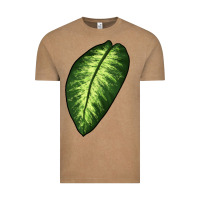 Vintage Coffee Dumb Cane Leaf Vintage Tee - LillyAllenDesigns