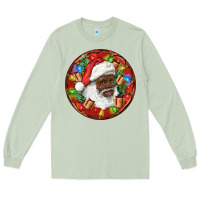 Matcha Black Santa Christmas Long Sleeve Tee - RanaPortraitStore