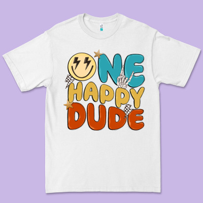 One Happy Dude Premium Tee Designed By Maliassmallbusiness