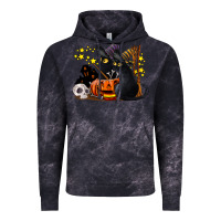 Cloud Black halloween black cats Vintage Hoodie - LillyAllenDesigns