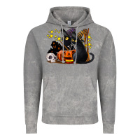 Cloud Rock halloween black cats Vintage Hoodie - LillyAllenDesigns