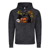 Vintage Black halloween black cats Vintage Hoodie - LillyAllenDesigns