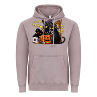 Vintage Zinc halloween black cats Vintage Hoodie - LillyAllenDesigns