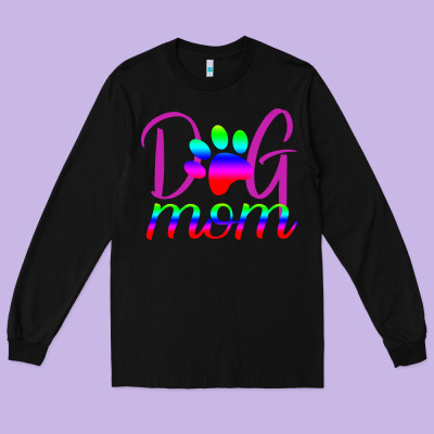 Dog Mom Long Sleeve Tee Designed By Bettercallsaul