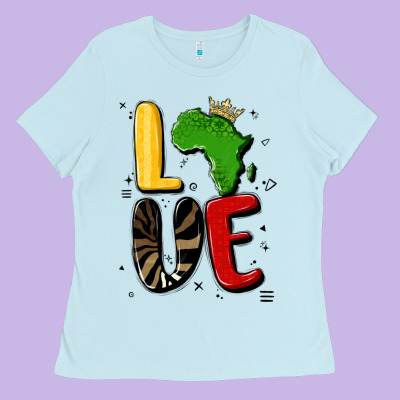 Africa Love Ladies Tee Designed By Maliassmallbusiness