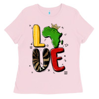 Bubblegum Pink africa love Ladies Tee - MaliasSmallBusiness