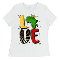 White africa love Ladies Tee - MaliasSmallBusiness