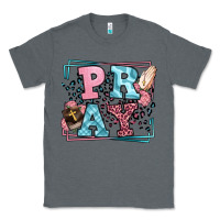 Charcoal Heather Pray leopard frame Classic Tee - LillyAllenDesigns