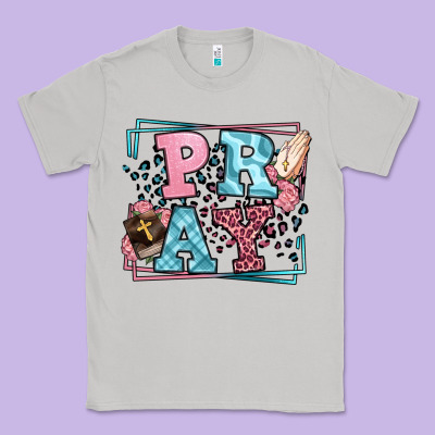 Pray Leopard Frame Classic Tee Designed By Lillyallendesigns
