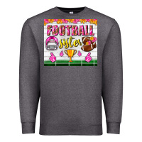 Charcoal Heather football sister tumbler Premium Sweatshirt - BundleAndBundleShop