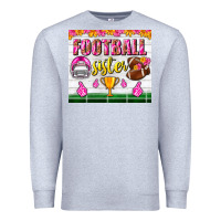 Heather Grey football sister tumbler Premium Sweatshirt - BundleAndBundleShop