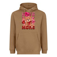 Toasted Coconut love more with toy bear Heavyweight Hoodie - FaDigitalArtStudio