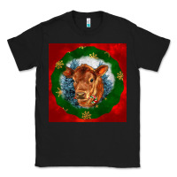 Black christmas red angus calf head Classic Tee - LillyAllenDesigns