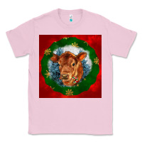 Bubblegum Pink christmas red angus calf head Classic Tee - LillyAllenDesigns