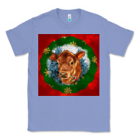 Colony Blue christmas red angus calf head Classic Tee - LillyAllenDesigns
