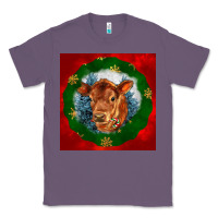 Lavender christmas red angus calf head Classic Tee - LillyAllenDesigns