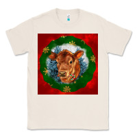 Natural christmas red angus calf head Classic Tee - LillyAllenDesigns
