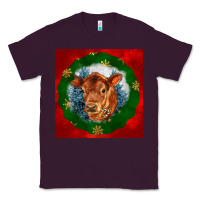 Plum christmas red angus calf head Classic Tee - LillyAllenDesigns