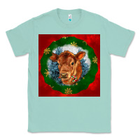 Seafoam christmas red angus calf head Classic Tee - LillyAllenDesigns