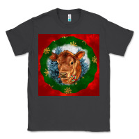 Smoke christmas red angus calf head Classic Tee - LillyAllenDesigns