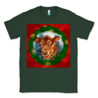 Sports Green christmas red angus calf head Classic Tee - LillyAllenDesigns