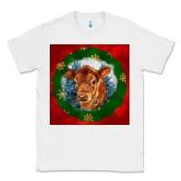 White christmas red angus calf head Classic Tee - LillyAllenDesigns