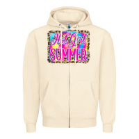 Sandshell Hot Girl Summer Tie Dye Leopard Zipper Hoodie - CowCowDesign