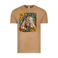 Vintage Camel appaloosa horse with sunflowers and western background Vintage Tee - LillyAllenDesigns