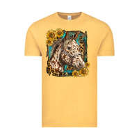Vintage Mustard appaloosa horse with sunflowers and western background Vintage Tee - LillyAllenDesigns