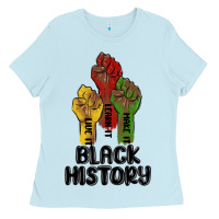 Baby Blue black history malia Ladies Tee - MaliasSmallBusiness