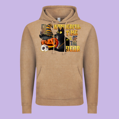 Wonderful Time Of The Year Halloween Vintage Hoodie Designed By Lillyallendesigns