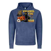 Vintage Denim wonderful time of the year halloween Vintage Hoodie - LillyAllenDesigns