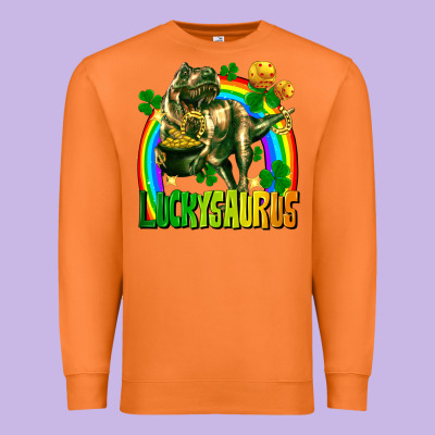 Luckysaurus Premium Sweatshirt Designed By Fadigitalartstudio