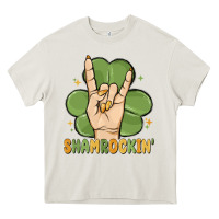Cream st. patrick's day shamrockin' Heavy Core Tee - MaliasSmallBusiness