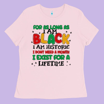 Black  Lifetime Ladies Tee Designed By Maliassmallbusiness
