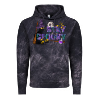 Cloud Black Stay Spooky With Black Cat Vintage Hoodie - LillyAllenDesigns