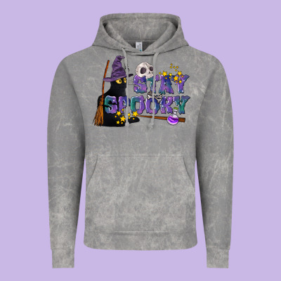 Stay Spooky With Black Cat Vintage Hoodie Designed By Lillyallendesigns