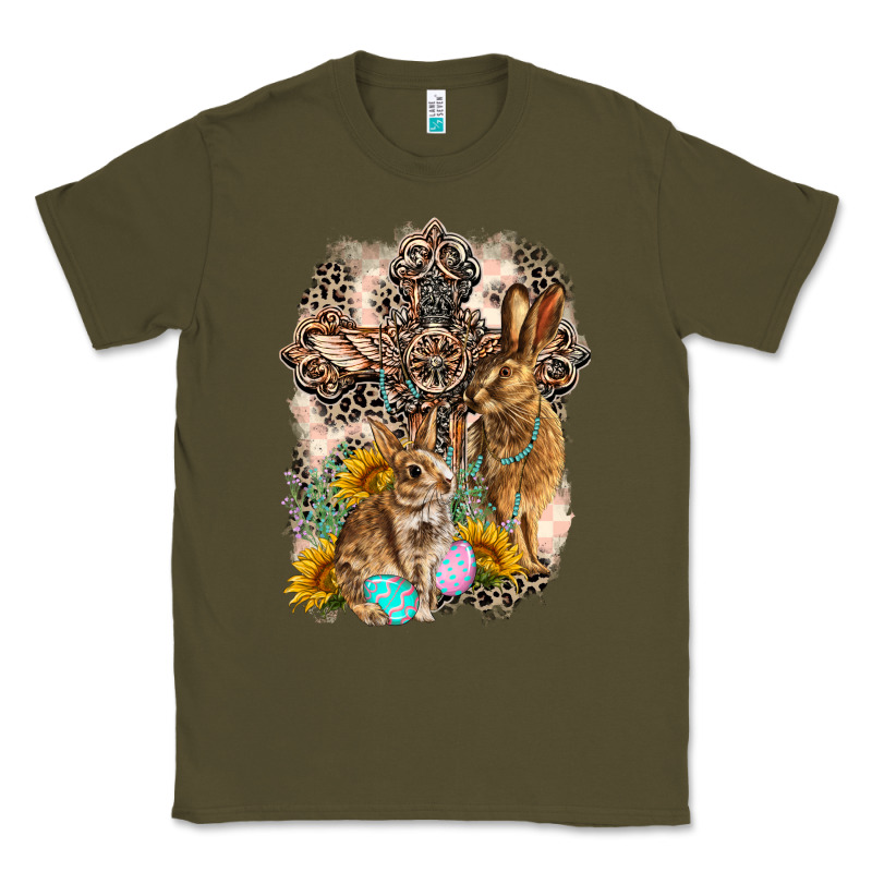 Western Rabbit With Crosses Classic Tee by LillyAllenDesigns | Teevron