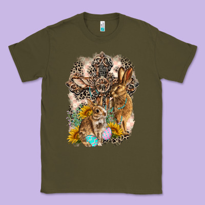 Western Rabbit With Crosses Classic Tee Designed By Lillyallendesigns