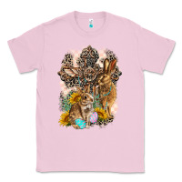 Bubblegum Pink Western Rabbit with Crosses Classic Tee - LillyAllenDesigns
