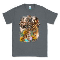 Charcoal Heather Western Rabbit with Crosses Classic Tee - LillyAllenDesigns