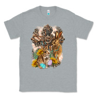 Heather Grey Western Rabbit with Crosses Classic Tee - LillyAllenDesigns